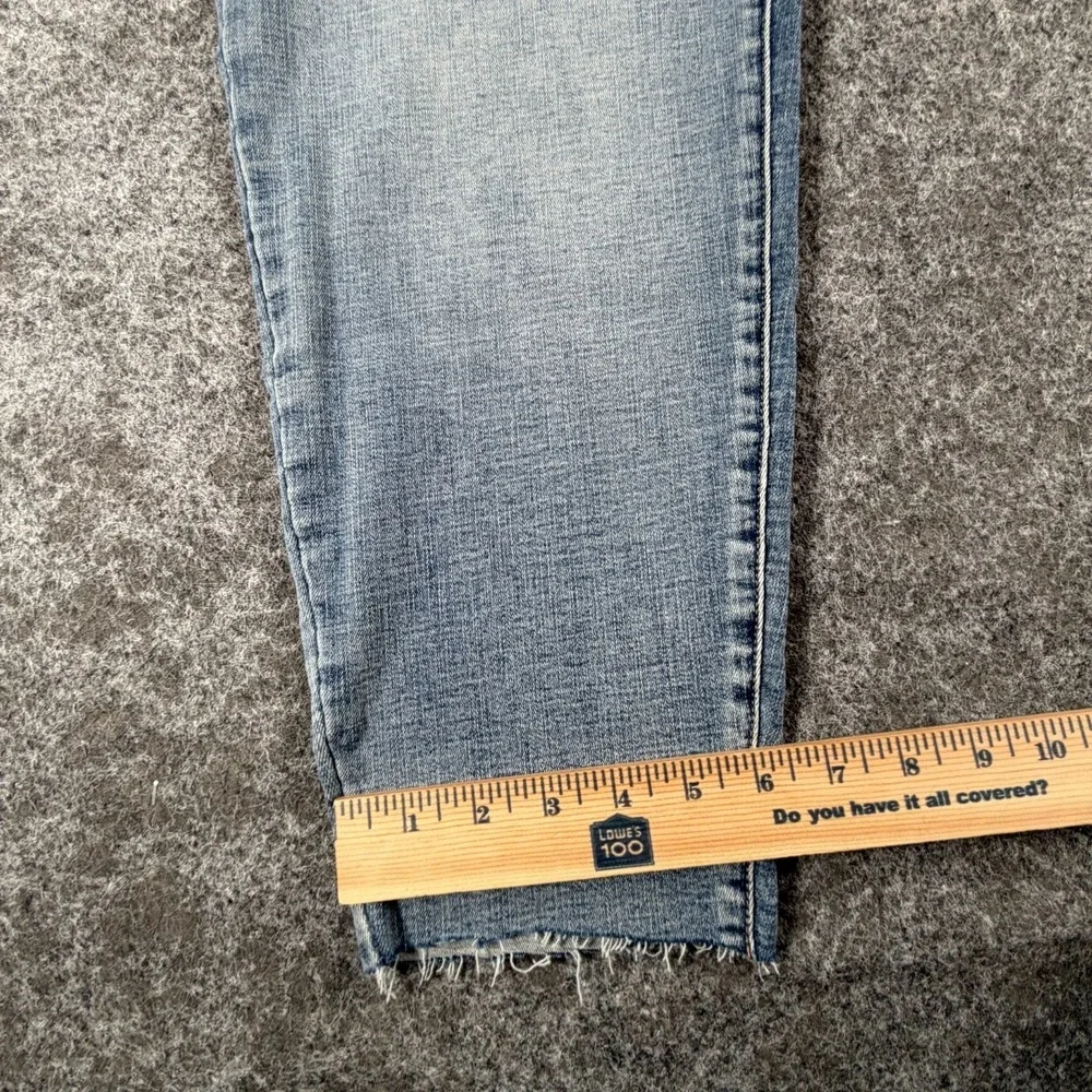 Pistola Jeans Women 22W Blue Denim Cotton High Rise Light Wash Distressed Skinny